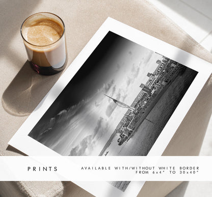 Portsmouth Black & White Print - Photography Print - Portsmouth and Southsea Prints - Wall Art -  Frame and Canvas Options - Landscape - BW