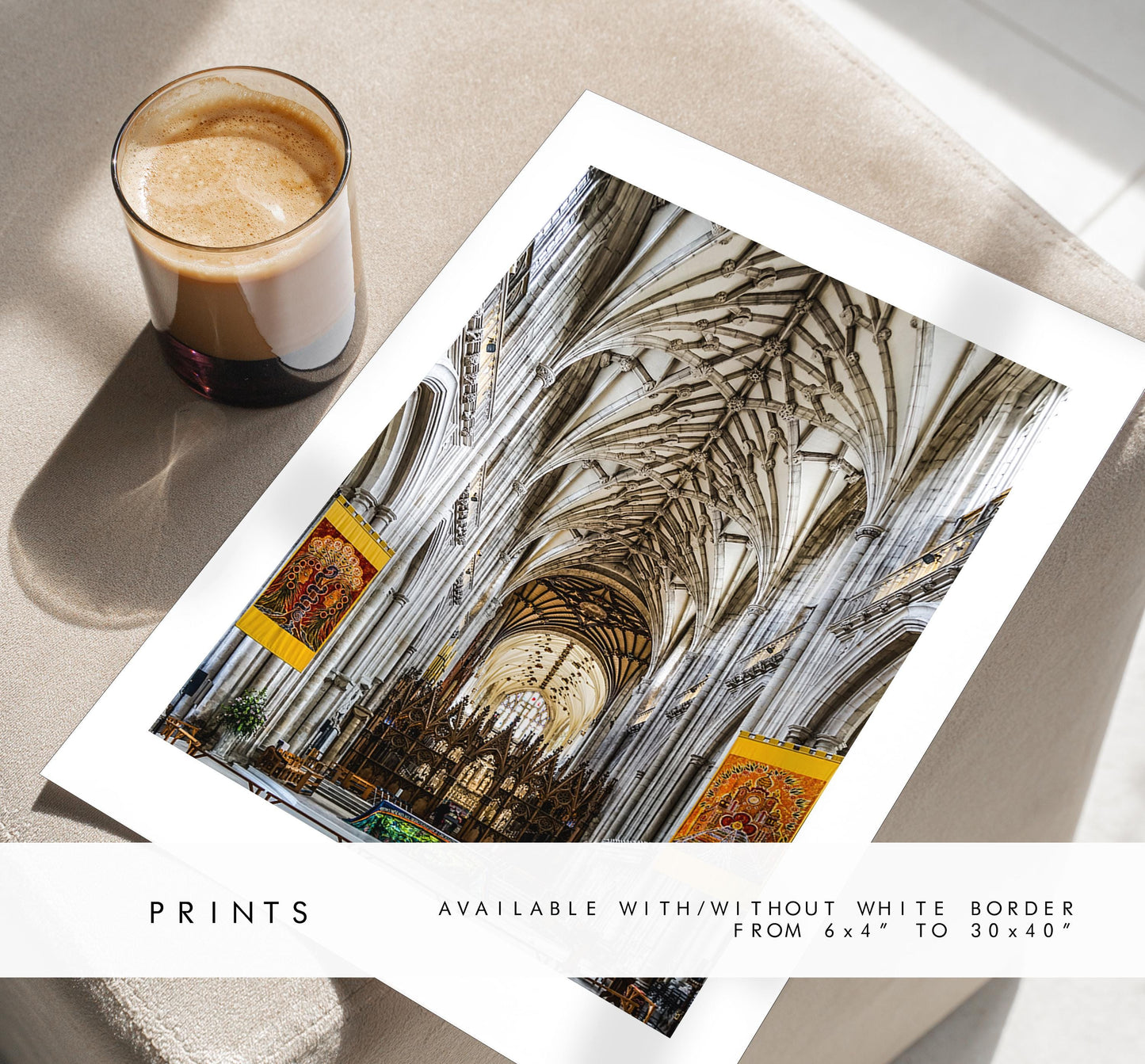 Winchester Cathedral Photography Print - Hampshire Photography Prints - Wall Art -  Frame and Canvas Options - Portrait  - UK