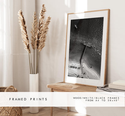 Langstone Harbour Photography Print - Hampshire Photography Prints - Wall Art -  Frame and Canvas Options - Portrait  - UK - Black and White