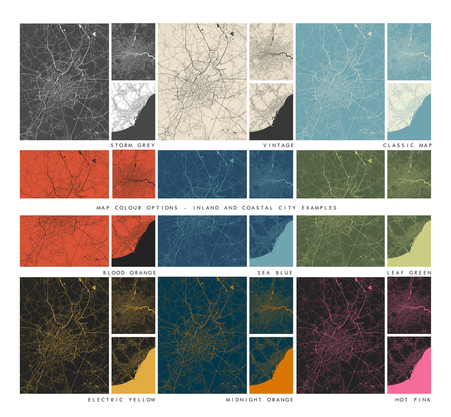 Shepperton Map Print - Minimalist City Map Poster - Map Art - UK - Shepperton Print - Shepperton, Surrey - Different Colours Available