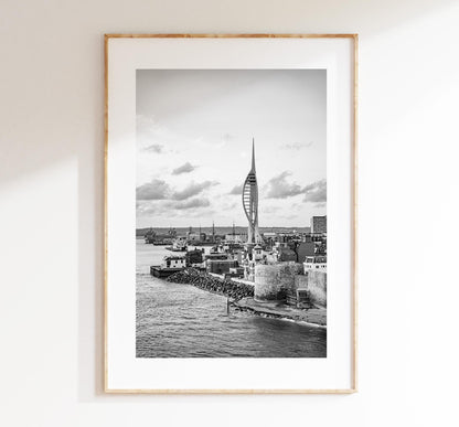 Portsmouth Black and White Print - Photography Print - Portsmouth and Southsea Prints - Wall Art -  Frame and Canvas Options - Portrait - BW