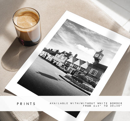 Bishops Waltham Photography Print - Hampshire Photography Prints - Wall Art -  Frame and Canvas Options - Portrait  - UK - BW