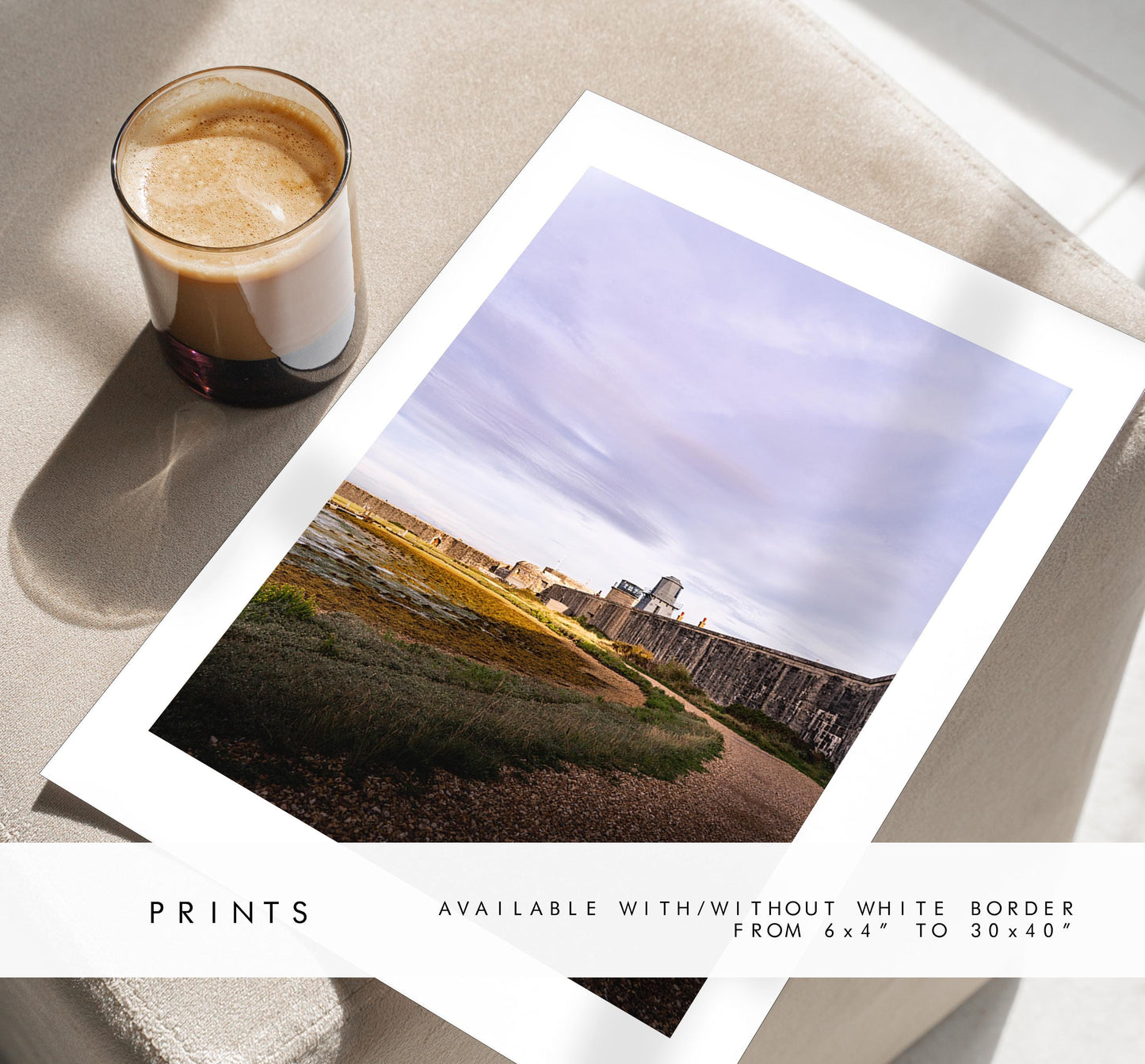 Hurst Castle Photography Print - Hampshire Photography Prints - Wall Art -  Frame and Canvas Options - Portrait  - UK