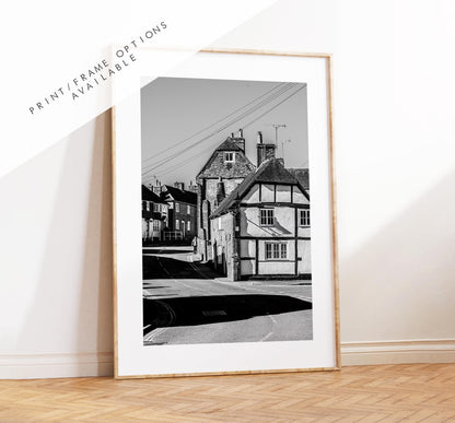 Wickham Photography Print - Hampshire Photography Prints - Wall Art -  Frame and Canvas Options - Portrait  - UK - Black and White