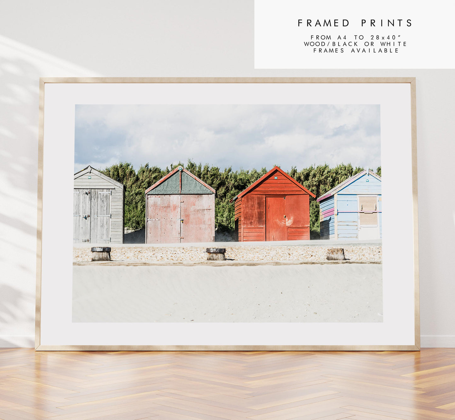 Wittering Beach Huts Photography Print - West Sussex Photography Prints - Wall Art -  Frame and Canvas Options - Landscape  - UK