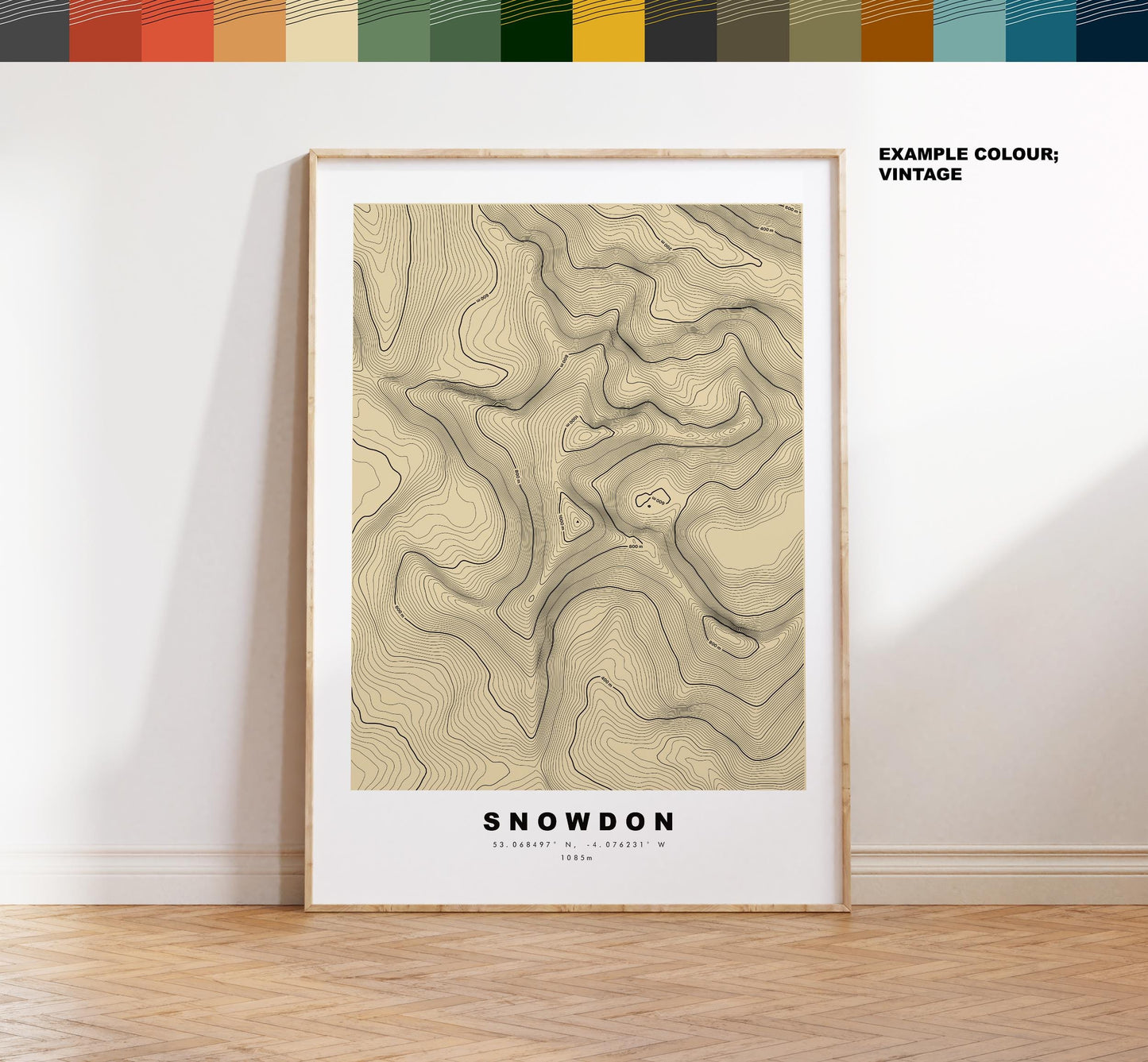 Snowdon Map Print - Snowdon Contour Map - Snowdon Poster - Wales - Topographic Map - Print - Poster - Wall Art - Snowdon Print - Yr Wddfa