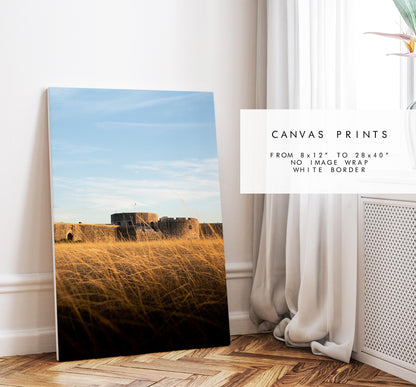 Hurst Castle Photography Print - Hampshire Photography Prints - Wall Art -  Frame and Canvas Options - Portrait  - UK