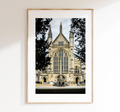 Winchester Cathedral Photography Print - Hampshire Photography Prints - Wall Art -  Frame and Canvas Options - Portrait  - UK