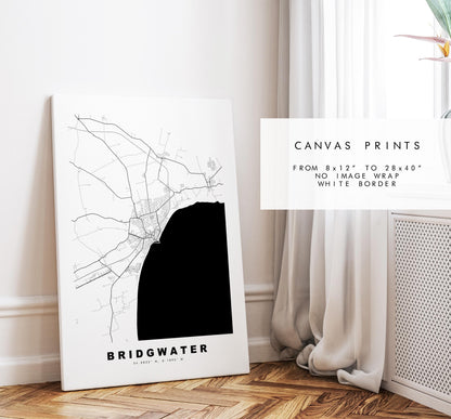 Bridlington Map Print - Minimalist City Map Poster - Map Art - UK - Bridlington Print - Bridlington, Yorkshire - Different Colours Available