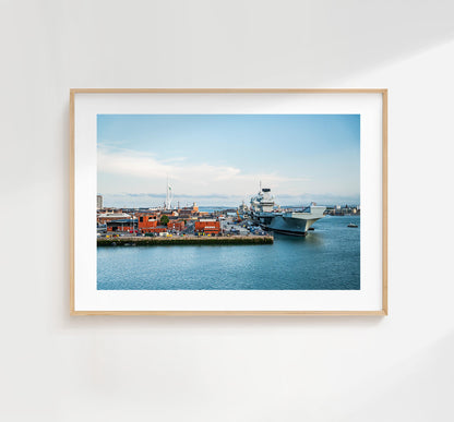 HMS Queen Elizabeth - Photography Print - Portsmouth and Southsea Prints - Wall Art -  Frame and Canvas Options - Landscape