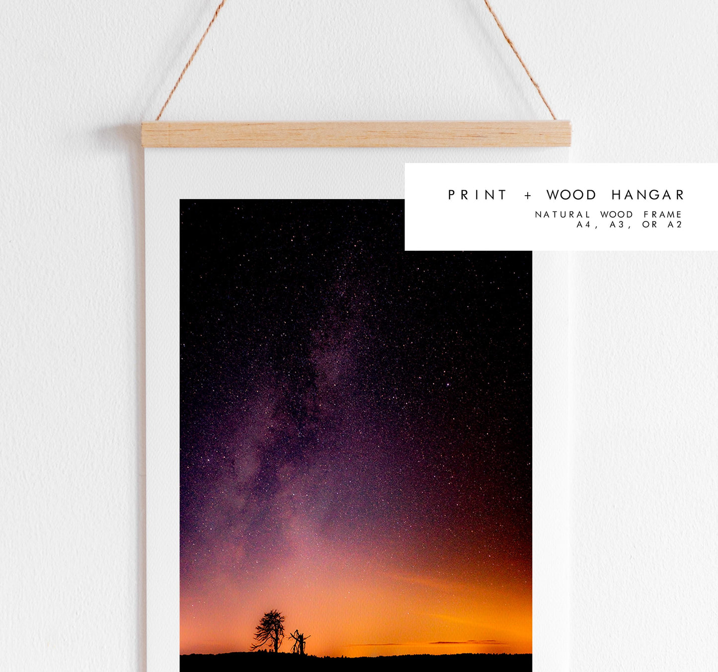 Milky Way Photography Print - New Forest - Hampshire Photography Prints - Wall Art -  Frame and Canvas Options - Portrait  - UK