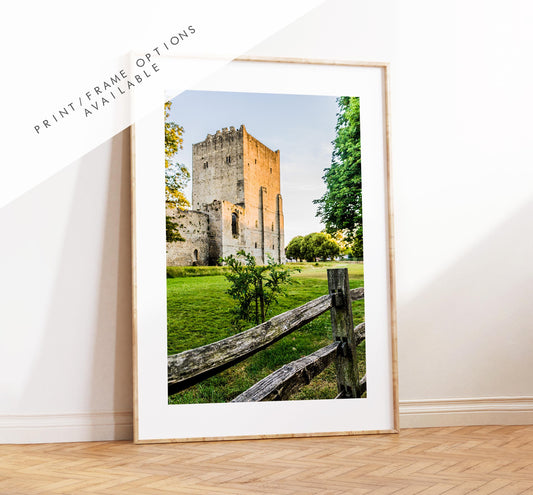 Portchester Castle Photography Print - Hampshire Photography Prints - Wall Art -  Frame and Canvas Options - Portrait  - UK