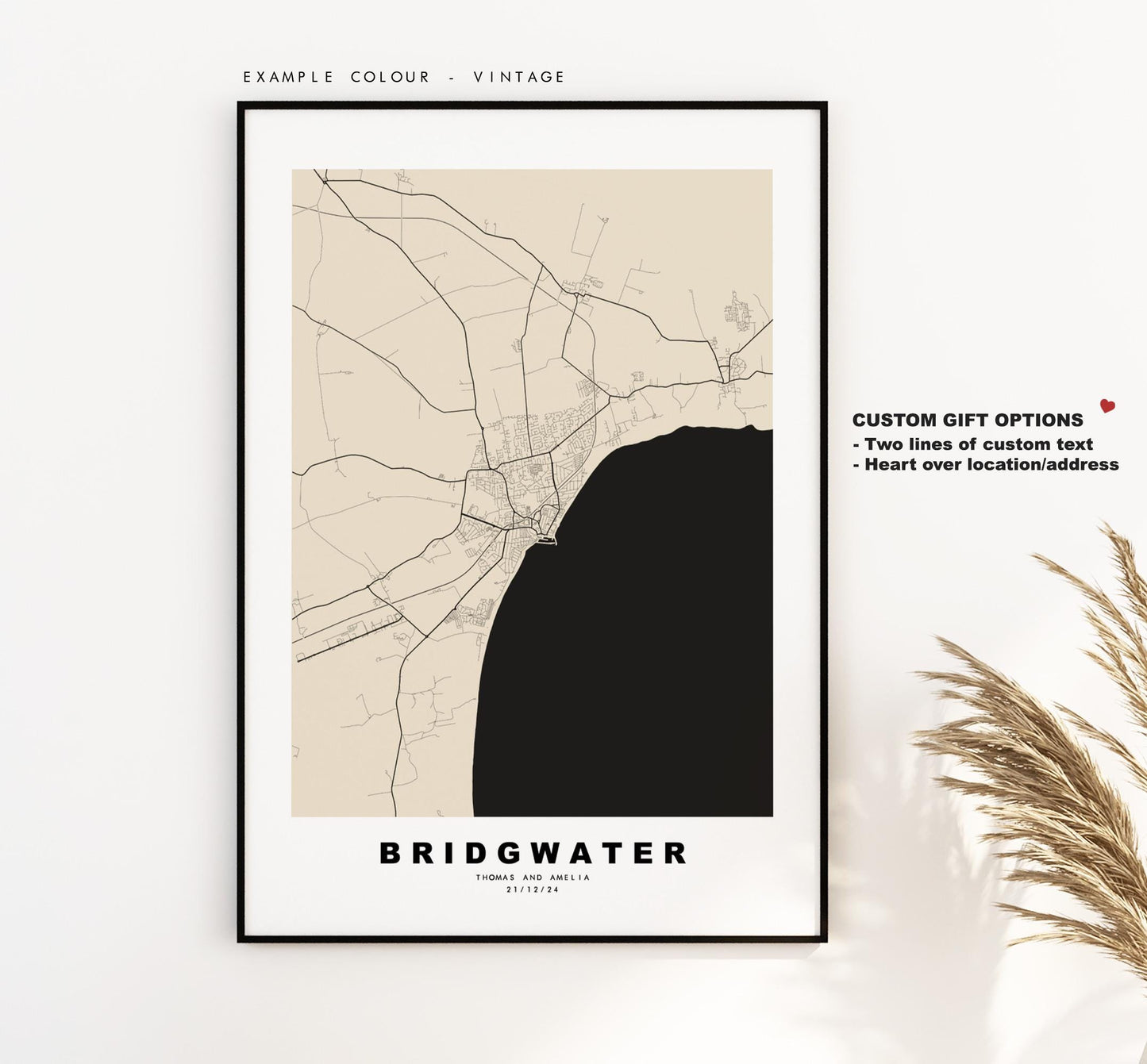 Bridlington Map Print - Minimalist City Map Poster - Map Art - UK - Bridlington Print - Bridlington, Yorkshire - Different Colours Available