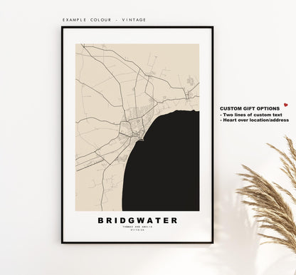 Bridlington Map Print - Minimalist City Map Poster - Map Art - UK - Bridlington Print - Bridlington, Yorkshire - Different Colours Available