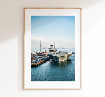 HMS Queen Elizabeth - Photography Print - Portsmouth and Southsea Prints - Wall Art -  Frame and Canvas Options - Portrait