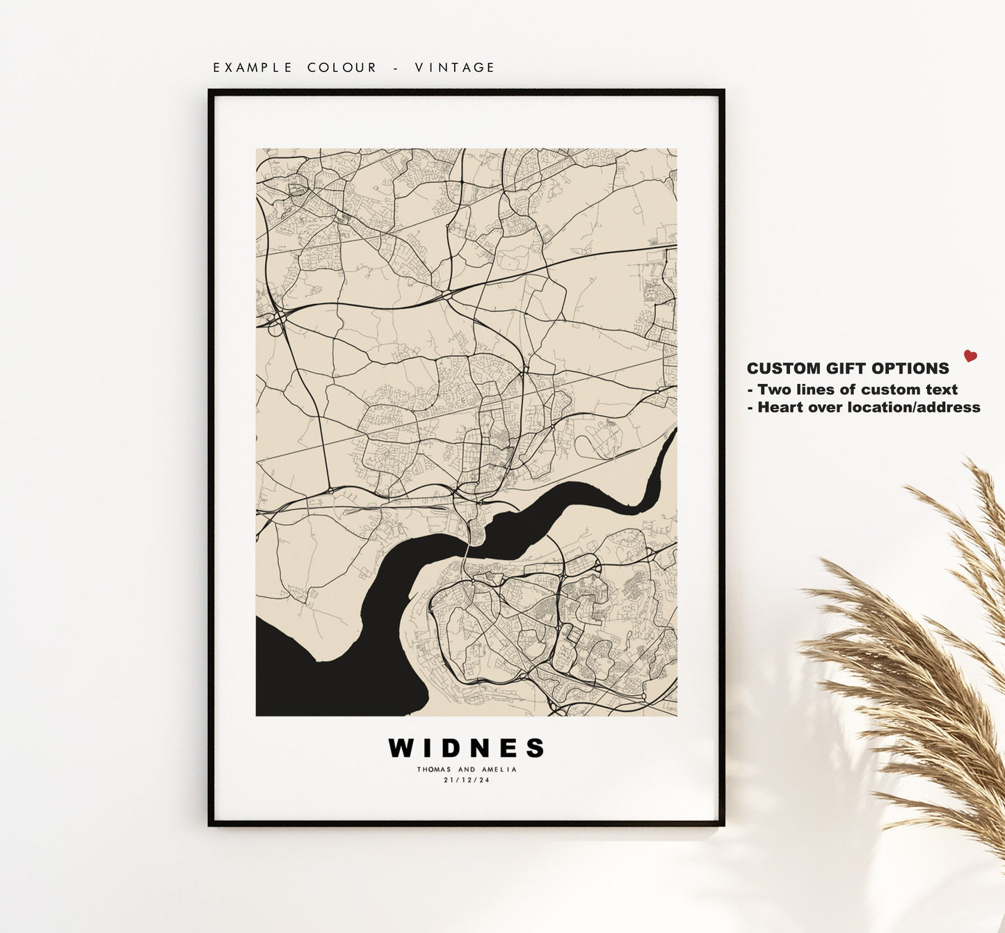 Widnes Map Print - Minimalist City Map Poster - Map Art - UK - Widnes Print - Widnes Poster - Different Colours Available