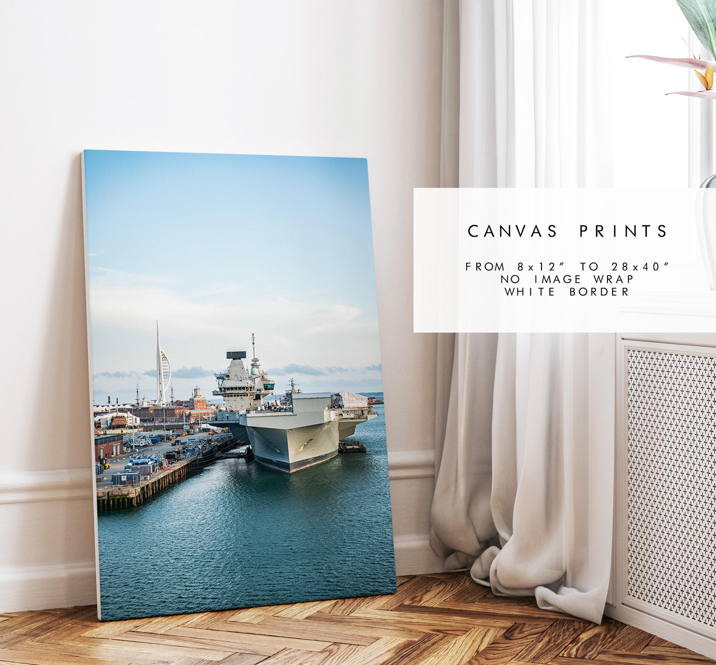 HMS Queen Elizabeth - Photography Print - Portsmouth and Southsea Prints - Wall Art -  Frame and Canvas Options - Portrait