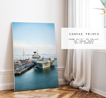 HMS Queen Elizabeth - Photography Print - Portsmouth and Southsea Prints - Wall Art -  Frame and Canvas Options - Portrait