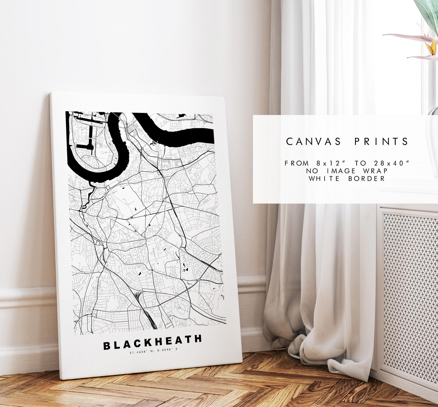 Blackheath Map Print - Minimalist City Map Poster - Map Art - UK - Blackheath Print - Blackheath, London - Different Colours Available