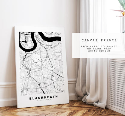 Blackheath Map Print - Minimalist City Map Poster - Map Art - UK - Blackheath Print - Blackheath, London - Different Colours Available