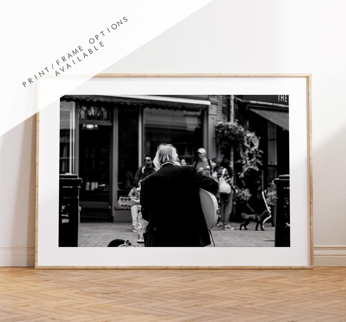 Street Performer Black and White Photography Print - Hampshire Photography Prints - Wall Art -  Frame and Canvas Options - Landscape  - UK