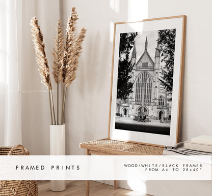Winchester Black and White Photography Print - Hampshire Photography Prints - Wall Art -  Frame and Canvas Options - Portrait  - UK