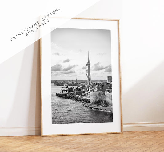 Portsmouth Black and White Print - Photography Print - Portsmouth and Southsea Prints - Wall Art -  Frame and Canvas Options - Portrait - BW
