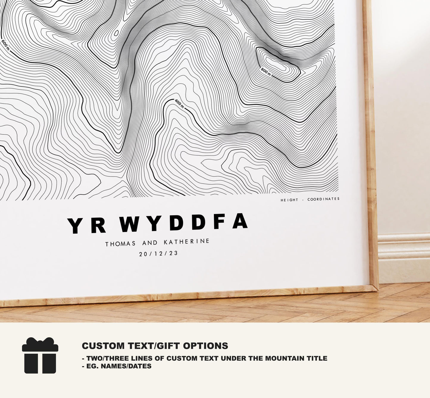 Yr Wyddfa Print - Contour Map - Snowdon Poster - Wales - Topographic Map - Print - Poster - Wall Art - Snowdon Map - Snowdon - Topography