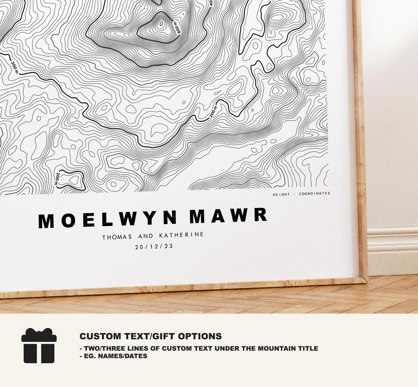Moelwyn Mawr Map Print - Contour Map - Moelwyn Mawr Poster - Wales - Topographic Map - Print - Poster - Wall Art - Moelwynion - Ffestiniog