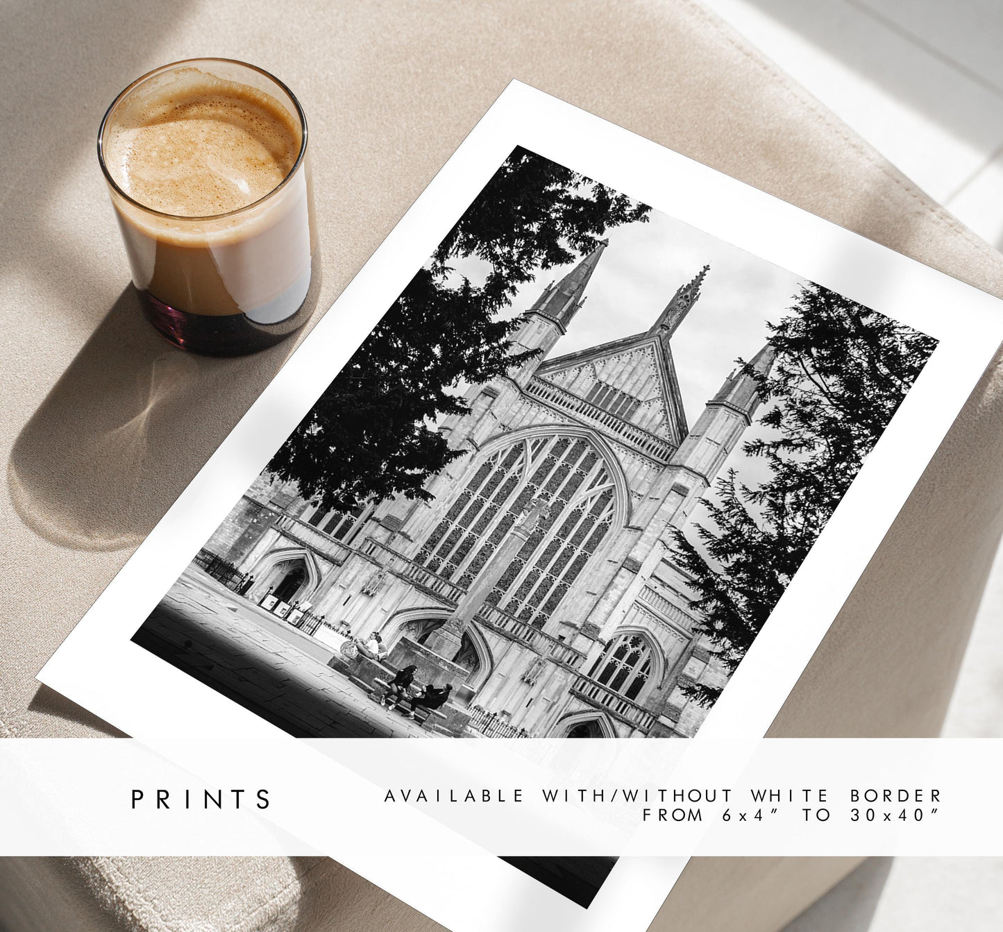 Winchester Black and White Photography Print - Hampshire Photography Prints - Wall Art -  Frame and Canvas Options - Portrait  - UK