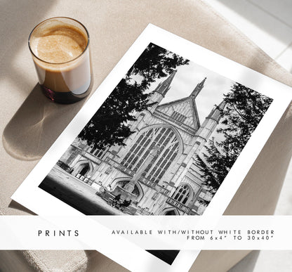 Winchester Black and White Photography Print - Hampshire Photography Prints - Wall Art -  Frame and Canvas Options - Portrait  - UK