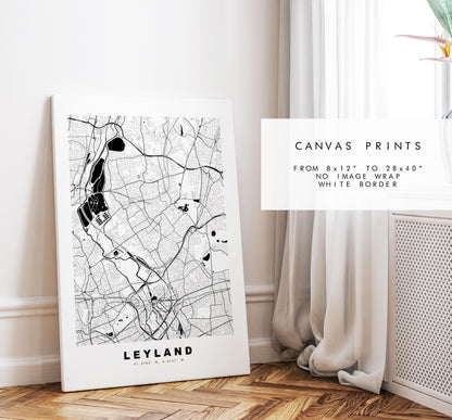 Leyton Map Print - Minimalist City Map Poster - Map Art - UK - Leyton Print - Leyton, London - Different Colours Available