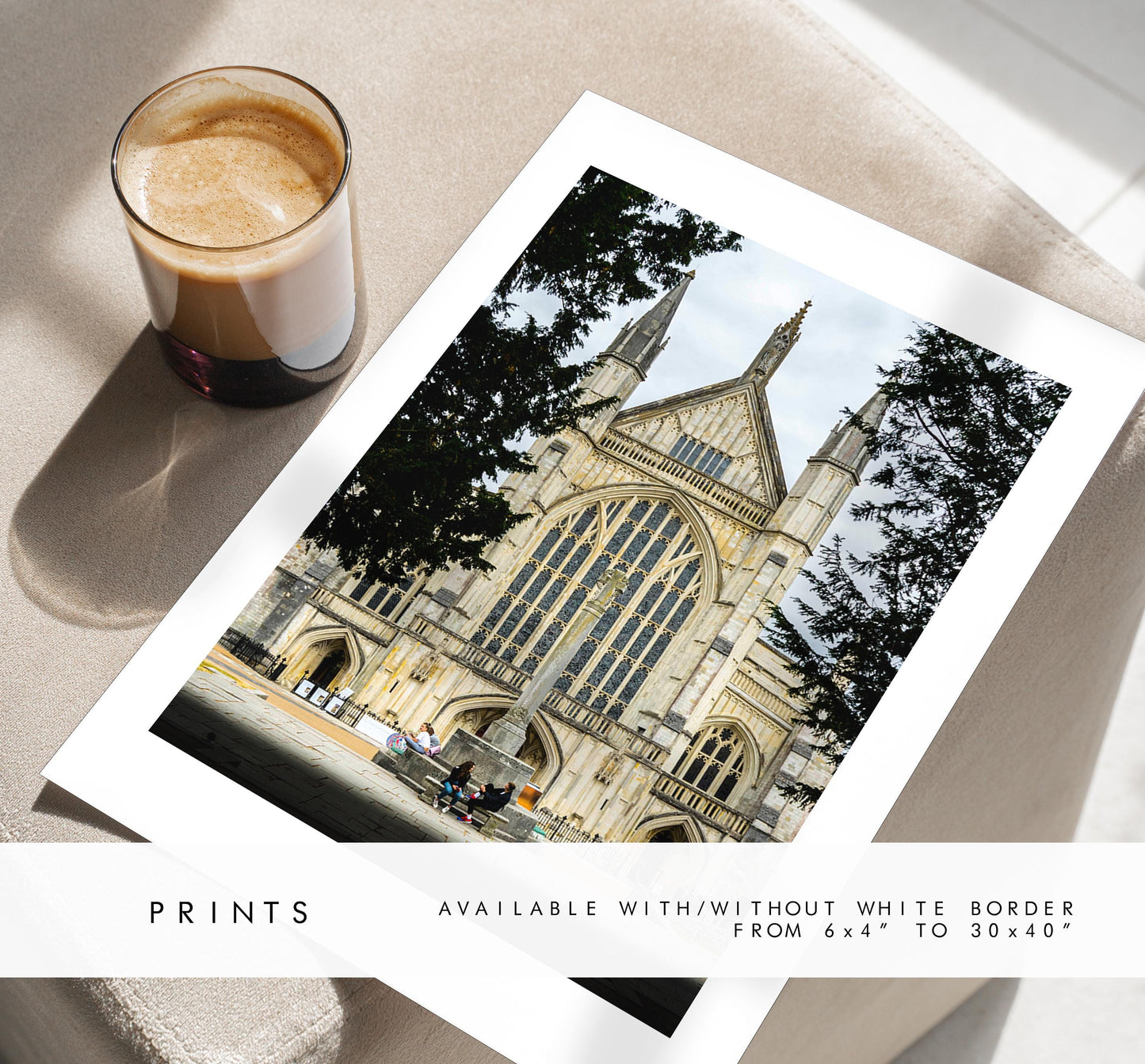 Winchester Cathedral Photography Print - Hampshire Photography Prints - Wall Art -  Frame and Canvas Options - Portrait  - UK