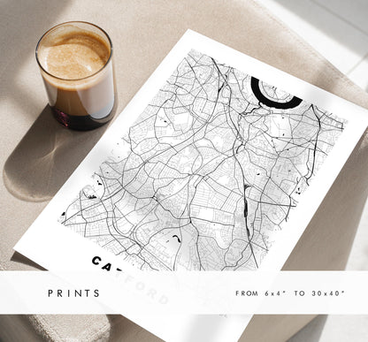 Catford Map Print - Minimalist City Map Poster - Map Art - UK - Catford Print - Catford, London - Different Colours Available