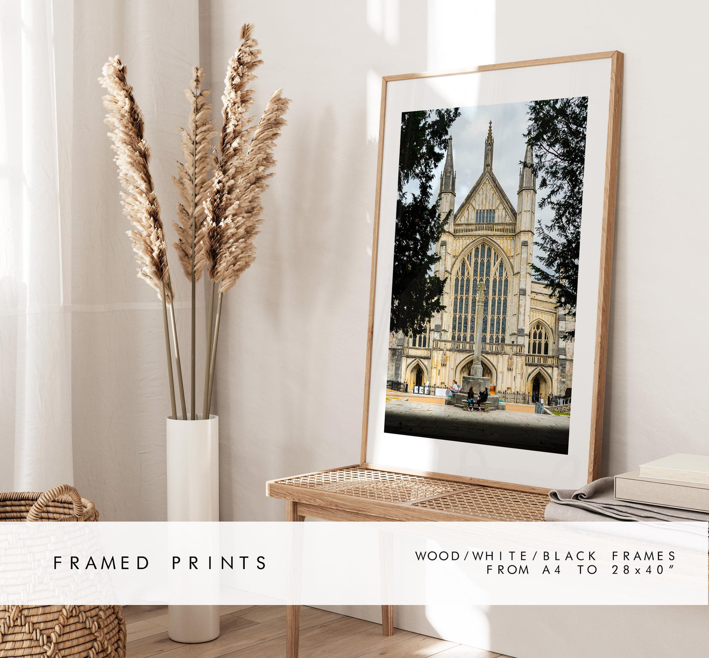 Winchester Cathedral Photography Print - Hampshire Photography Prints - Wall Art -  Frame and Canvas Options - Portrait  - UK