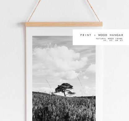 Black and White Tree Photography Print - New Forest - Hampshire Photography Prints - Wall Art -  Frame and Canvas Options - Portrait  - UK