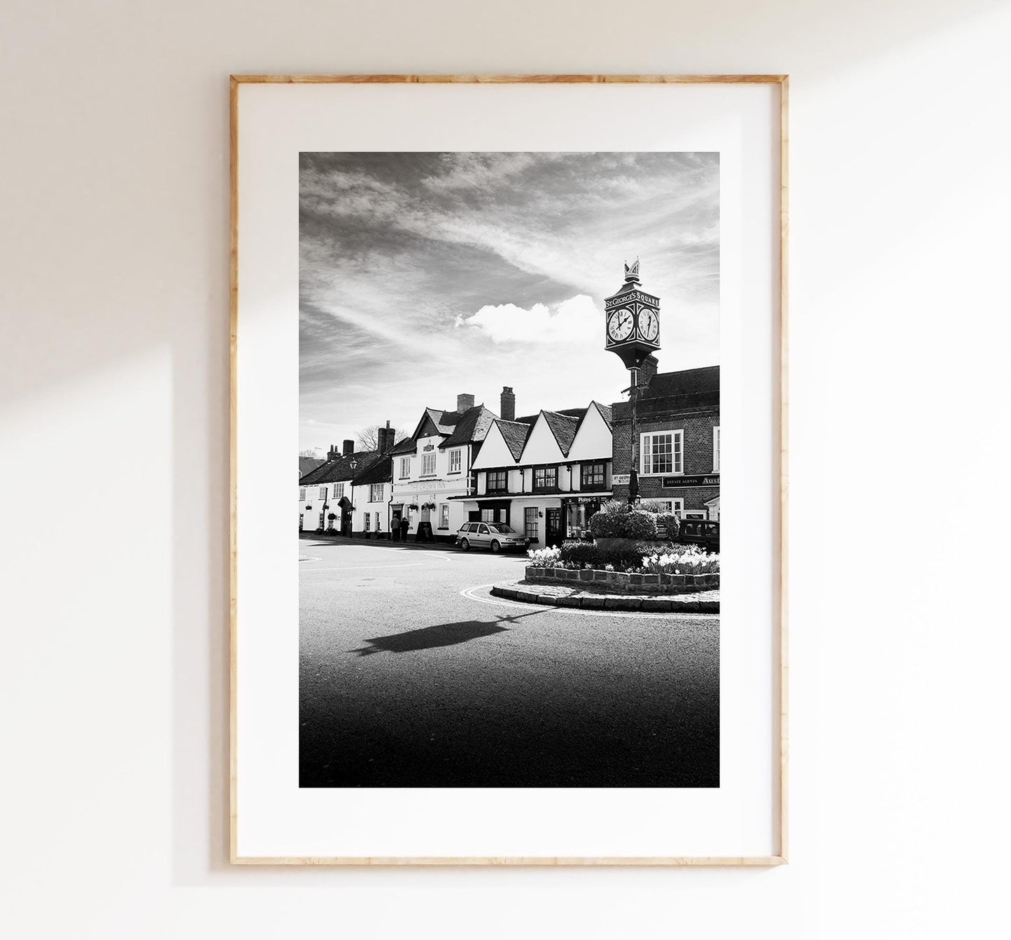 Bishops Waltham Photography Print - Hampshire Photography Prints - Wall Art -  Frame and Canvas Options - Portrait  - UK - BW