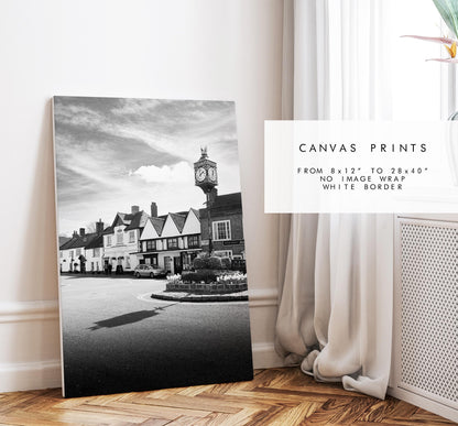 Bishops Waltham Photography Print - Hampshire Photography Prints - Wall Art -  Frame and Canvas Options - Portrait  - UK - BW