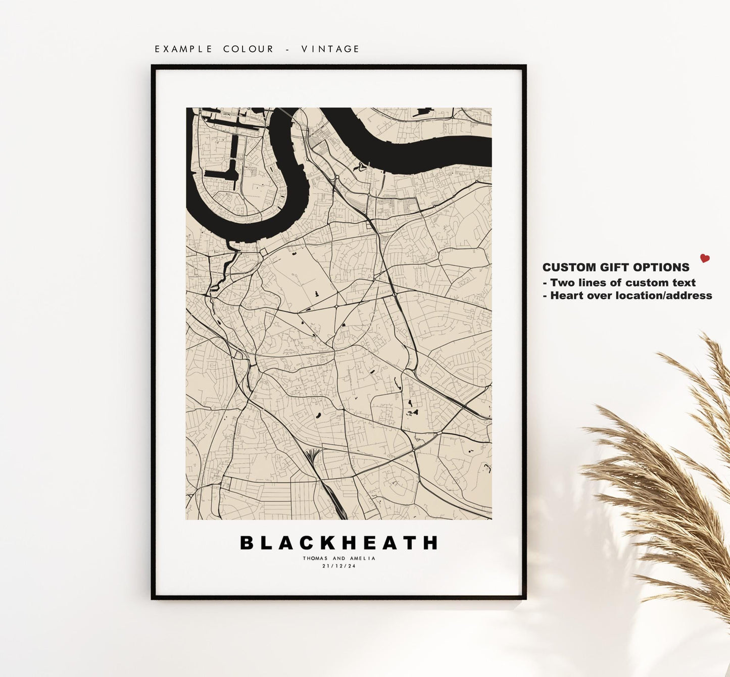 Blackheath Map Print - Minimalist City Map Poster - Map Art - UK - Blackheath Print - Blackheath, London - Different Colours Available