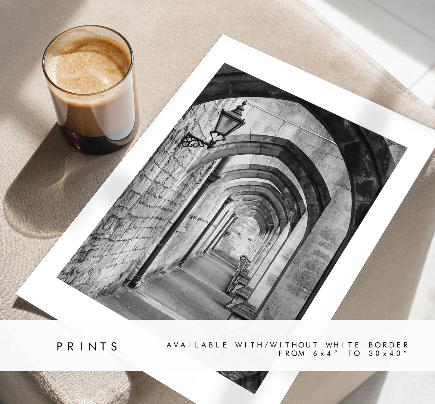 Winchester Black and White Photography Print - Hampshire Photography Prints - Wall Art -  Frame and Canvas Options - Portrait  - UK