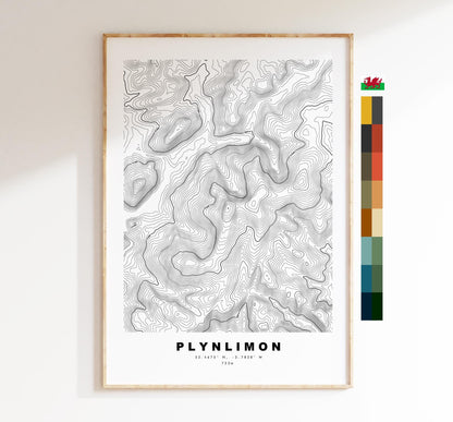 Plynlimon Print - Contour Map - Cambrian Mountains - Wales - Topographic Map - Print - Poster - Wall Art - Plynlimon Poster - Pumlumon Fawr