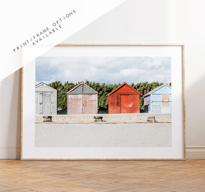 Wittering Beach Huts Photography Print - West Sussex Photography Prints - Wall Art -  Frame and Canvas Options - Landscape  - UK