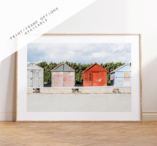 Wittering Beach Huts Photography Print - West Sussex Photography Prints - Wall Art -  Frame and Canvas Options - Landscape  - UK