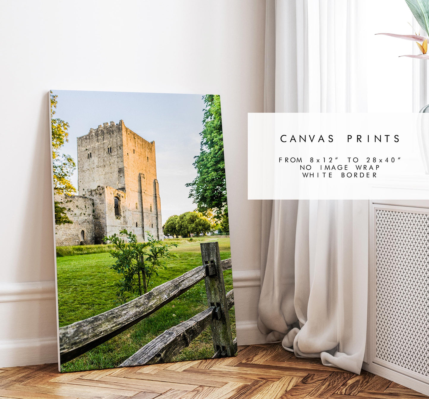 Portchester Castle Photography Print - Hampshire Photography Prints - Wall Art -  Frame and Canvas Options - Portrait  - UK