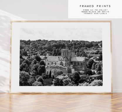 Winchester Black and White Photography Print - Hampshire Photography Prints - Wall Art -  Frame and Canvas Options - Landscape  - UK
