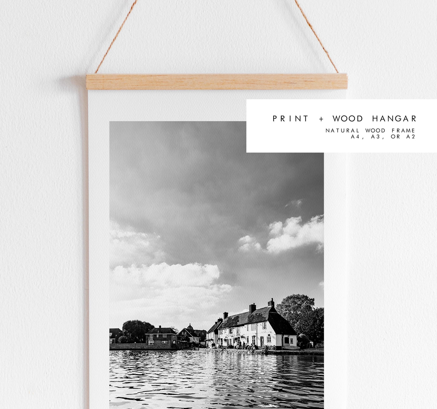 Langstone Photography Print - Hampshire Photography Prints - Wall Art -  Frame and Canvas Options - Portrait  - UK - Black and White