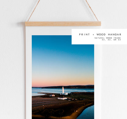 Hurst Point Lighthouse Sunset Photography Print - Hampshire Photography Prints - Wall Art -  Frame and Canvas Options - Portrait  - UK