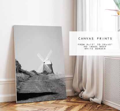 Halnaker Windmill Photography Print - West Sussex Photography Prints - Wall Art -  Frame and Canvas Options - Portrait  - UK