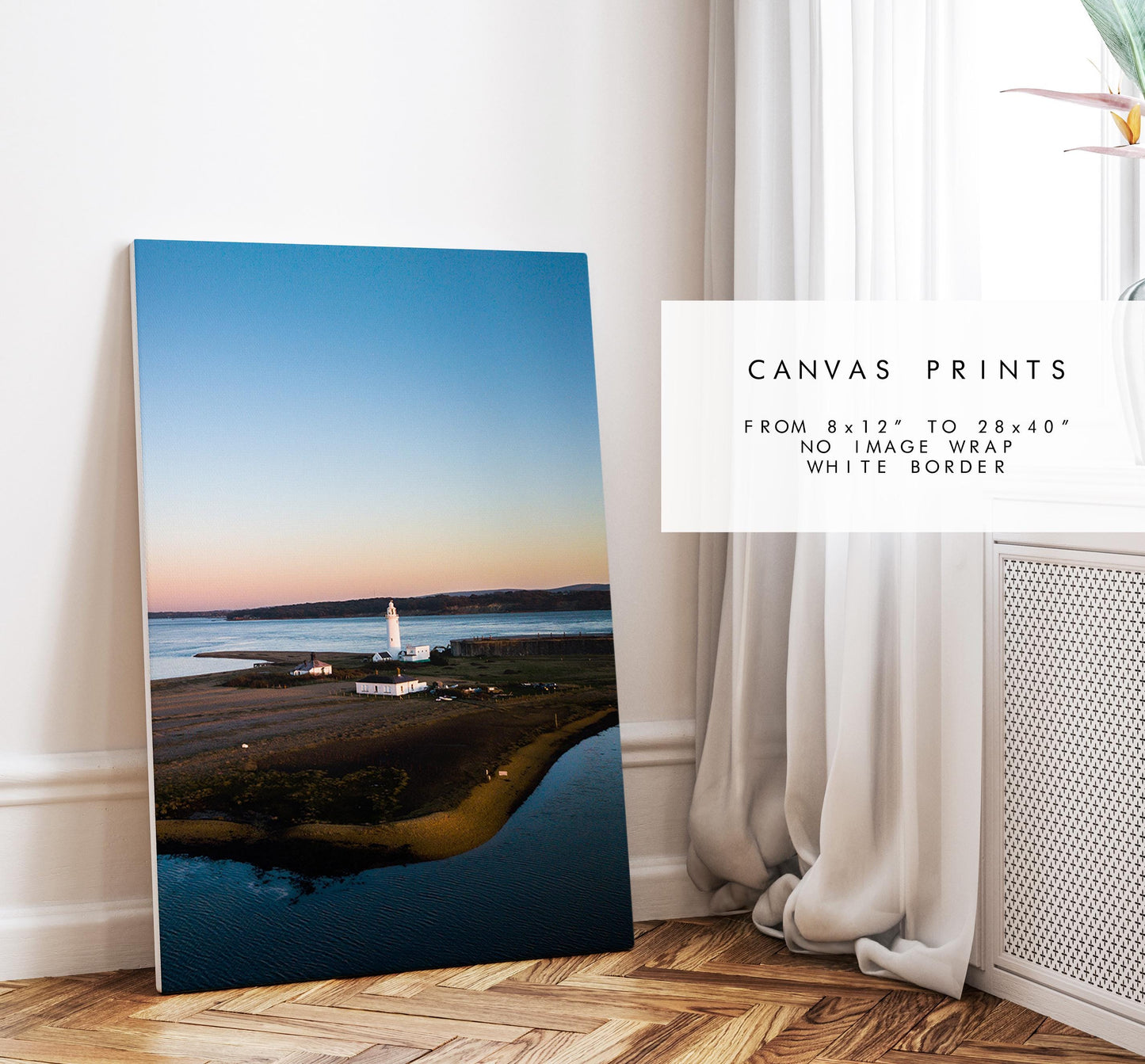Hurst Point Lighthouse Sunset Photography Print - Hampshire Photography Prints - Wall Art -  Frame and Canvas Options - Portrait  - UK