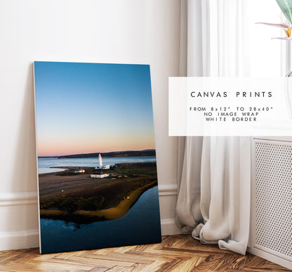 Hurst Point Lighthouse Sunset Photography Print - Hampshire Photography Prints - Wall Art -  Frame and Canvas Options - Portrait  - UK